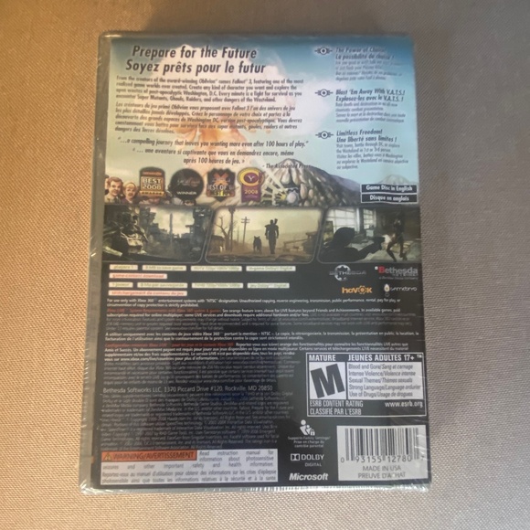 Brand New Sealed XBox 360 Fallout 3 Platinum Hits - Picture 2 of 3